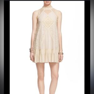 Free People Angel Lace And Crochet Dress Ivory Size Large